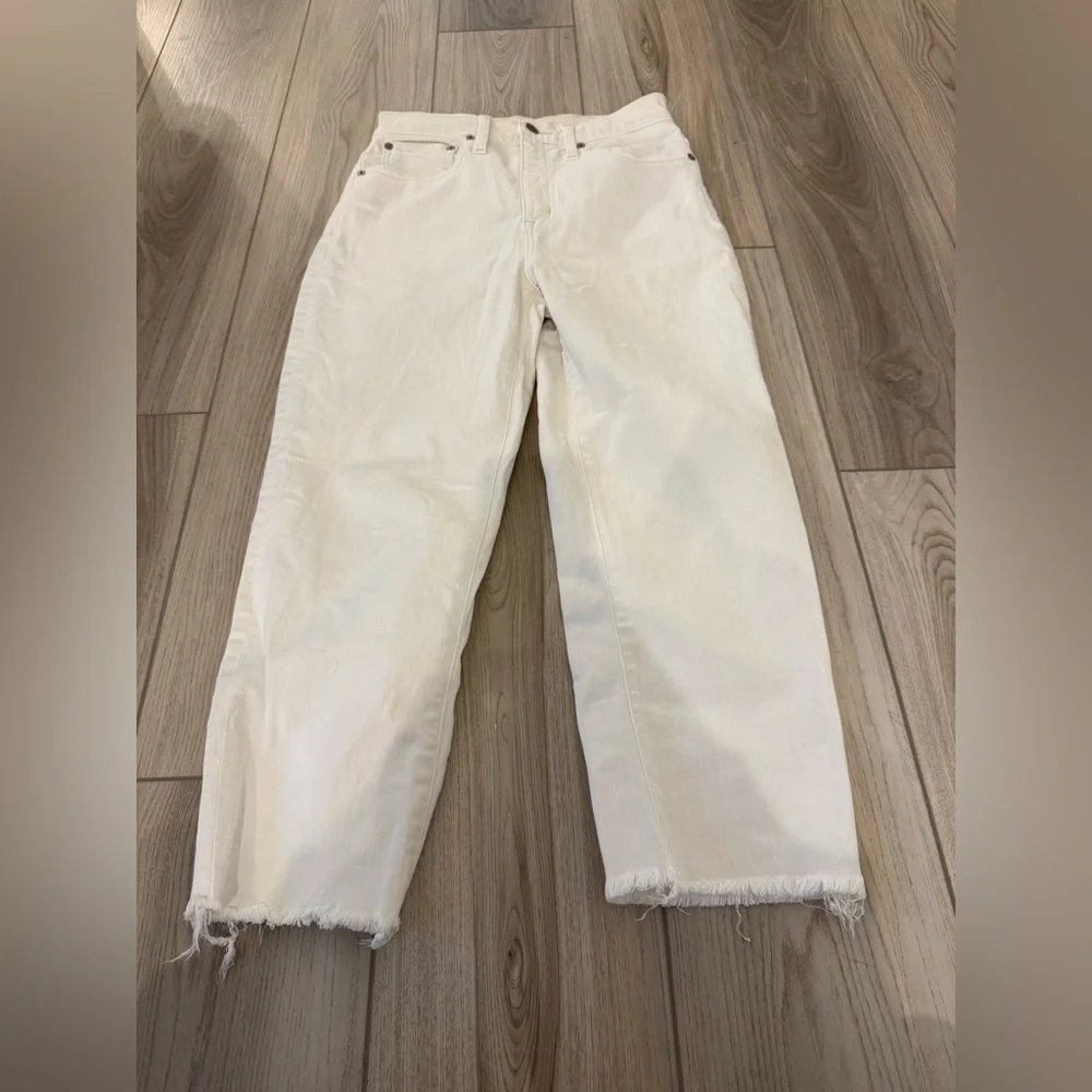 Madewell White Classic Straight Jeans